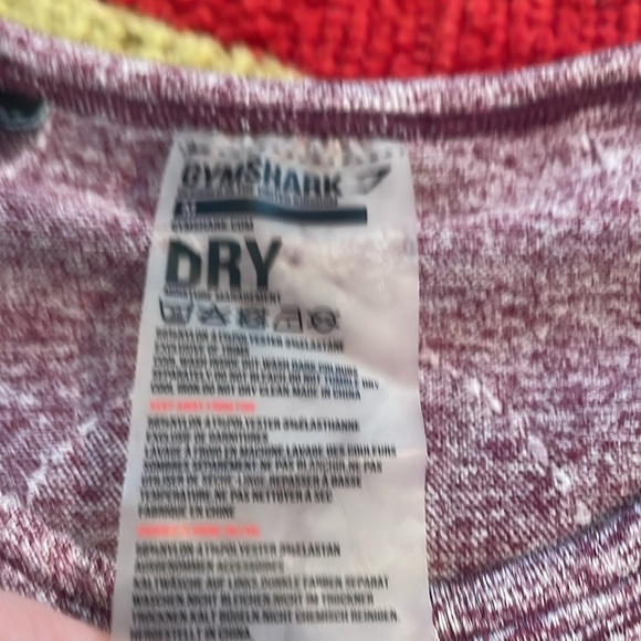 Gymshark Flex Dark Ruby Long Sleeve Dry Athletic Crop Top Medium Purple - Picture 2 of 8